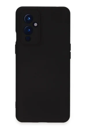 One Plus 9 Kılıf Nano içi Kadife Silikon - Siyah
