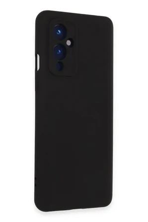 One Plus 9 Kılıf Nano içi Kadife Silikon - Siyah