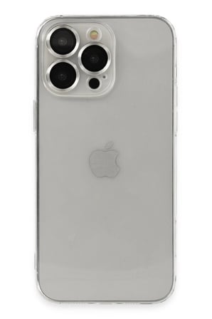 iPhone 13 Pro Max Kılıf Luko Lens Silikon - Gümüş