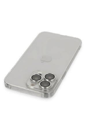 iPhone 13 Pro Max Kılıf Luko Lens Silikon - Gümüş