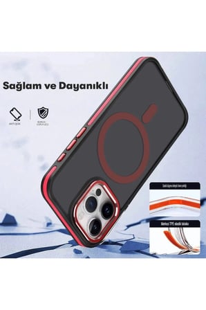 iPhone 15 Pro Winner Magsafe Kapak - Derin Mor