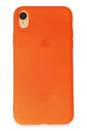 iPhone XR Kılıf First Silikon - Parlak Turuncu