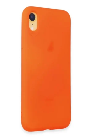 iPhone XR Kılıf First Silikon - Parlak Turuncu