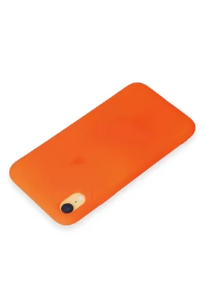 iPhone XR Kılıf First Silikon - Parlak Turuncu