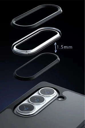 Samsung Galaxy Z Fold 5 Kılıf Blur Fold Kapak - Mat Siyah