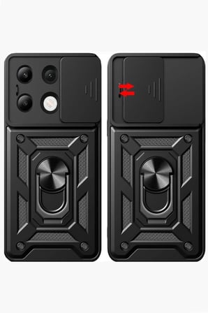 Redmi Note 13 4G Kılıf Pars Lens Yüzüklü Silikon - Lacivert