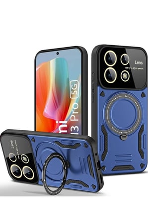 Redmi Note 13 Pro 4G Kılıf Joy Lens Standlı Kapak - Lacivert