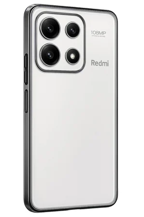 Poco X6 Pro Kılıf  Lensli Silikon - Gümüş