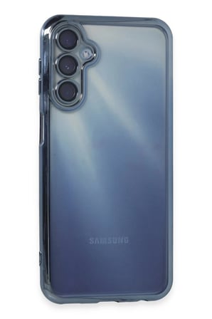 Samsung Galaxy A55 5G Kılıf  Lensli Silikon - Açık Mavi