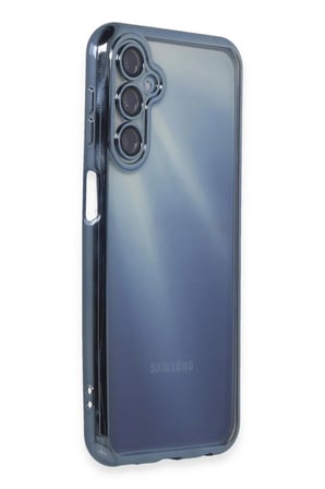 Samsung Galaxy A55 5G Kılıf  Lensli Silikon - Açık Mavi