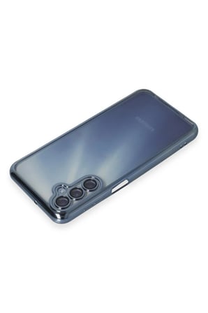 Samsung Galaxy A55 5G Kılıf  Lensli Silikon - Açık Mavi