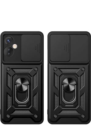 İnfinix Hot 30 4G Kılıf Pars Lens Yüzüklü Silikon - Kırmızı