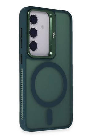 Samsung Galaxy S24 Flet Lens Magsafe Kapak - Koyu Yeşil