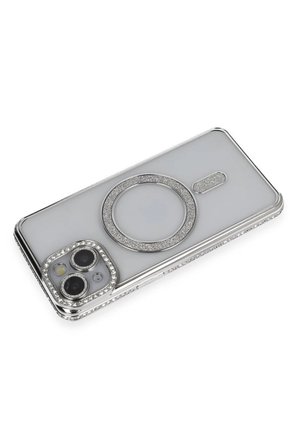 iPhone 13 Kılıf Joke Simli Magneticsafe Kılıf - Gümüş