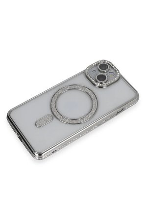 iPhone 13 Kılıf Joke Simli Magneticsafe Kılıf - Gümüş