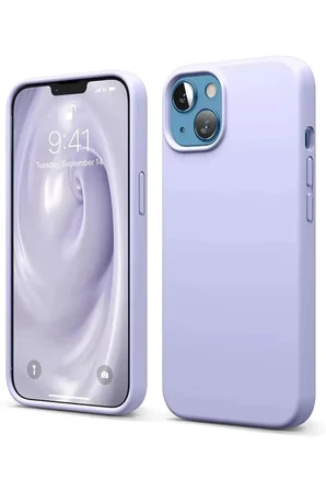 iPhone 14 Kılıf First Silikon - Lila