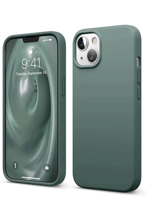 iPhone 14 Kılıf First Silikon - Koyu Yeşil