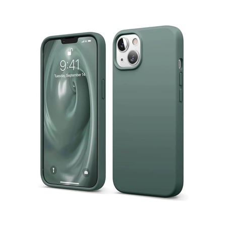 iPhone 14 Kılıf First Silikon - Koyu Yeşil