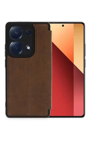 Redmi Note 13 Pro 4G Kılıf Flip Cover - Taba