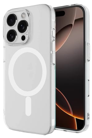 iPhone 16 Pro Kılıf Magneticsafe Şeffaf Silikon - Şeffaf