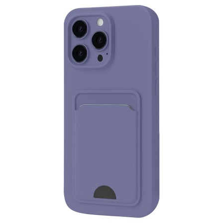 iPhone 16 Plus Kılıf Kelvin Kartvizitli Silikon - Lila