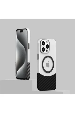 iPhone 16 Plus Carbon Puzzle Magsafe Kapak - Yeşil