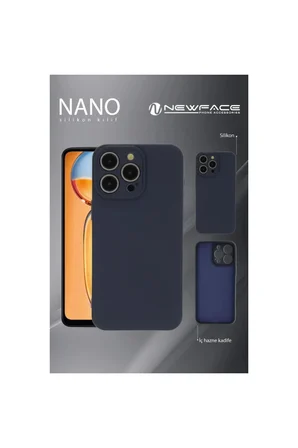 iPhone 16 Pro Max Kılıf Nano içi Kadife Silikon - Mavi