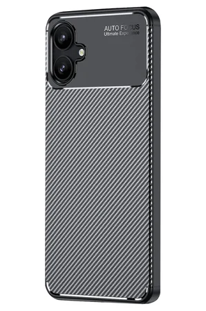 Samsung Galaxy A06 Kılıf Auto Focus Karbon Kapak - Siyah