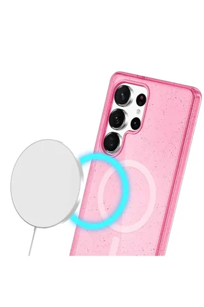 Samsung Galaxy S24 Ultra Kılıf Star Magsafe Kapak - Pembe