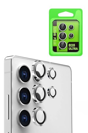 Samsung Galaxy S25 Ultra Raze Metal Kamera Lens - Gümüş