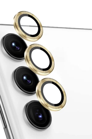 Samsung Galaxy S24 FE Raze Metal Kamera Lens - Sarı