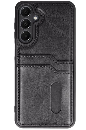Samsung Galaxy A16 5G Kılıf Sara Kartvizitli Deri Kılıf - Siyah