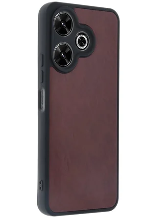 Redmi 13 4G Kılıf Aras Deri Kapak - Bordo