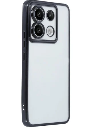 Redmi Note 13 Pro 4G Kılıf  Lensli Silikon - Siyah