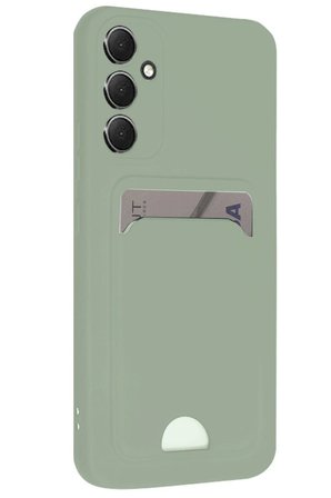 Samsung Galaxy A16 5G Kılıf Kelvin Kartvizitli Silikon - Açık Yeşili