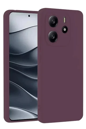 Redmi Note 14 4G Kılıf First Silikon - Mürdüm
