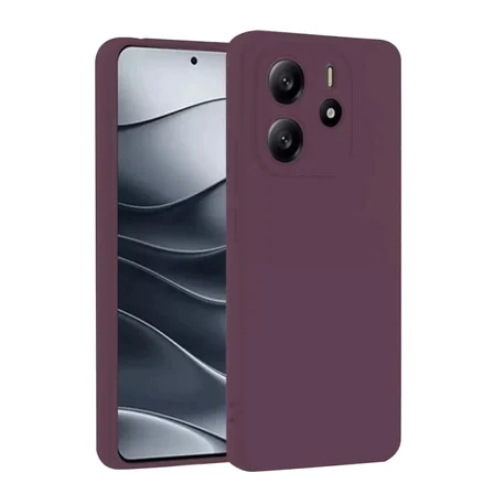 Redmi Note 14 4G Kılıf First Silikon - Mürdüm