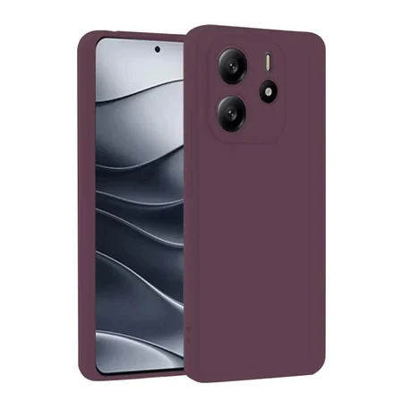Redmi Note 14 4G Kılıf First Silikon - Mürdüm
