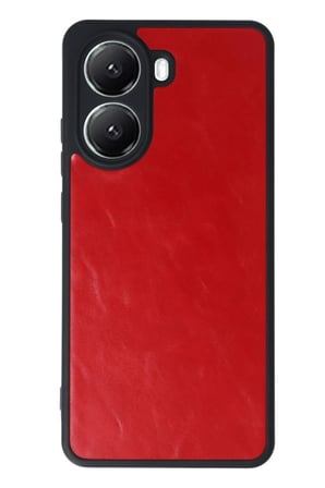 Poco X7 Pro Kılıf Aras Deri Kapak - Kırmızı