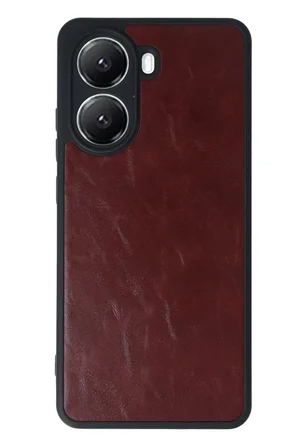 Poco X7 Pro Kılıf Aras Deri Kapak - Bordo