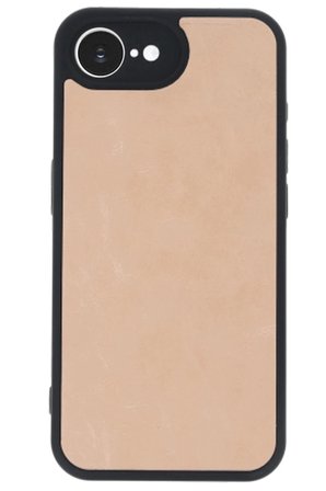 iPhone 16E Kılıf Aras Deri Kapak - Pudra