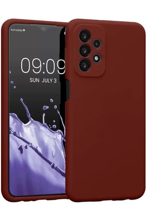 SamsungGalaxyA234GKılıfFirstSilikon-Bordo