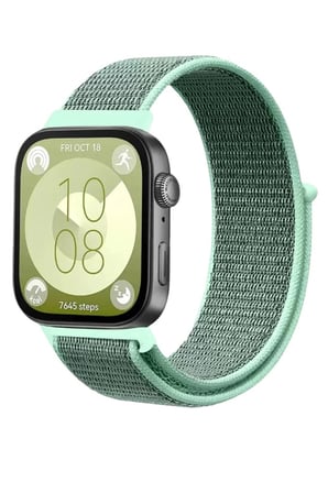 Huawei Fit 4 Hasırlı Cırtcırtlı Kordon - Turkuaz