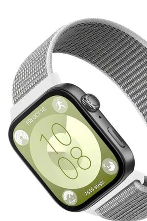 Huawei Fit 4 Hasırlı Cırtcırtlı Kordon - Beyaz