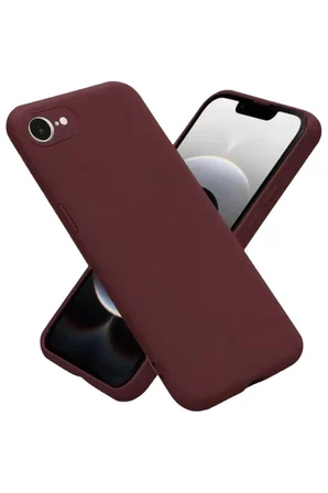 iPhone 16E Kılıf First Silikon - Bordo