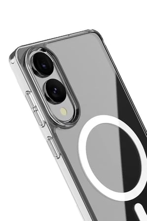 Samsung Galaxy S25 Edge Kılıf Magneticsafe Şeffaf Silikon - Şeffaf
