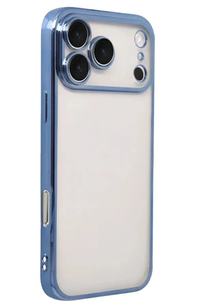 iPhone 17 Pro  Lensli Silikon - Açık Mavi