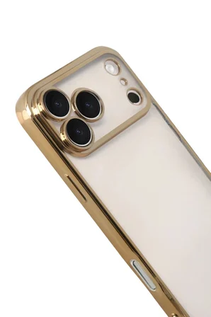 iPhone 17 Pro Max  Lensli Silikon - Gold