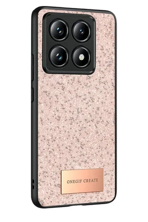 Mi 14T Pro Bright Simli Kapak - Pembe