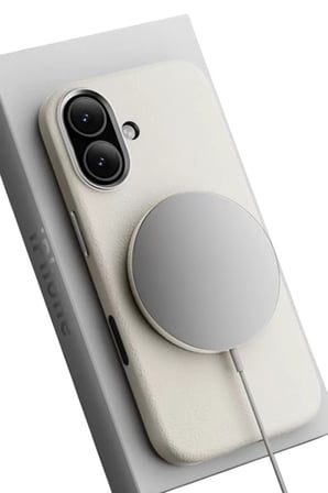 iPhone 17 Wonder Deri Magsafe Kapak - Beyaz